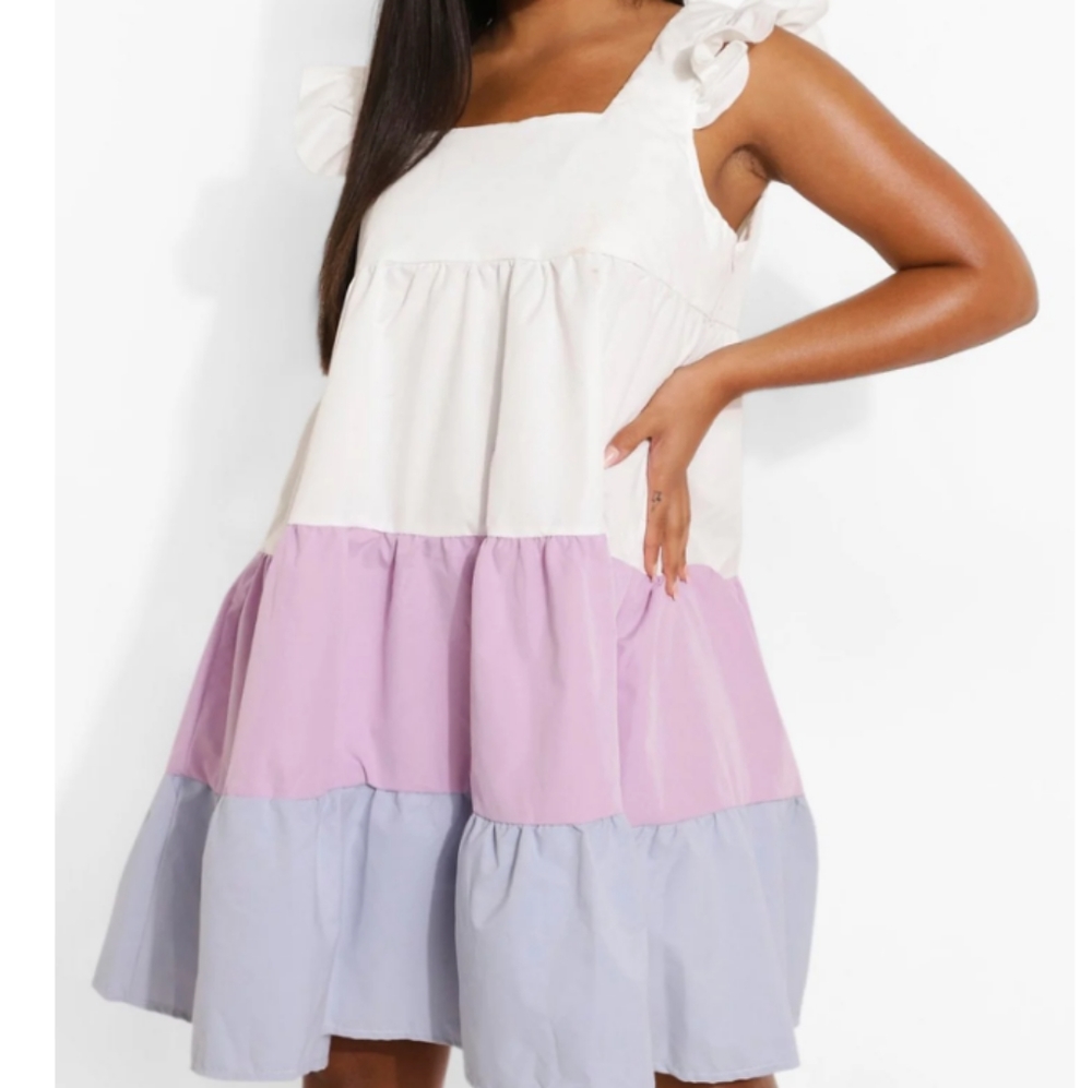 NWT Size 16 Color Block tiered sundress